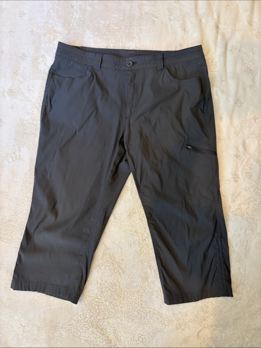 Eddie Bauer Women's Gray Convertible Capri Hiking Pants 14